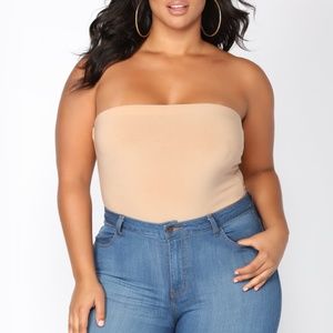 Tan Tubetop Bodysuit